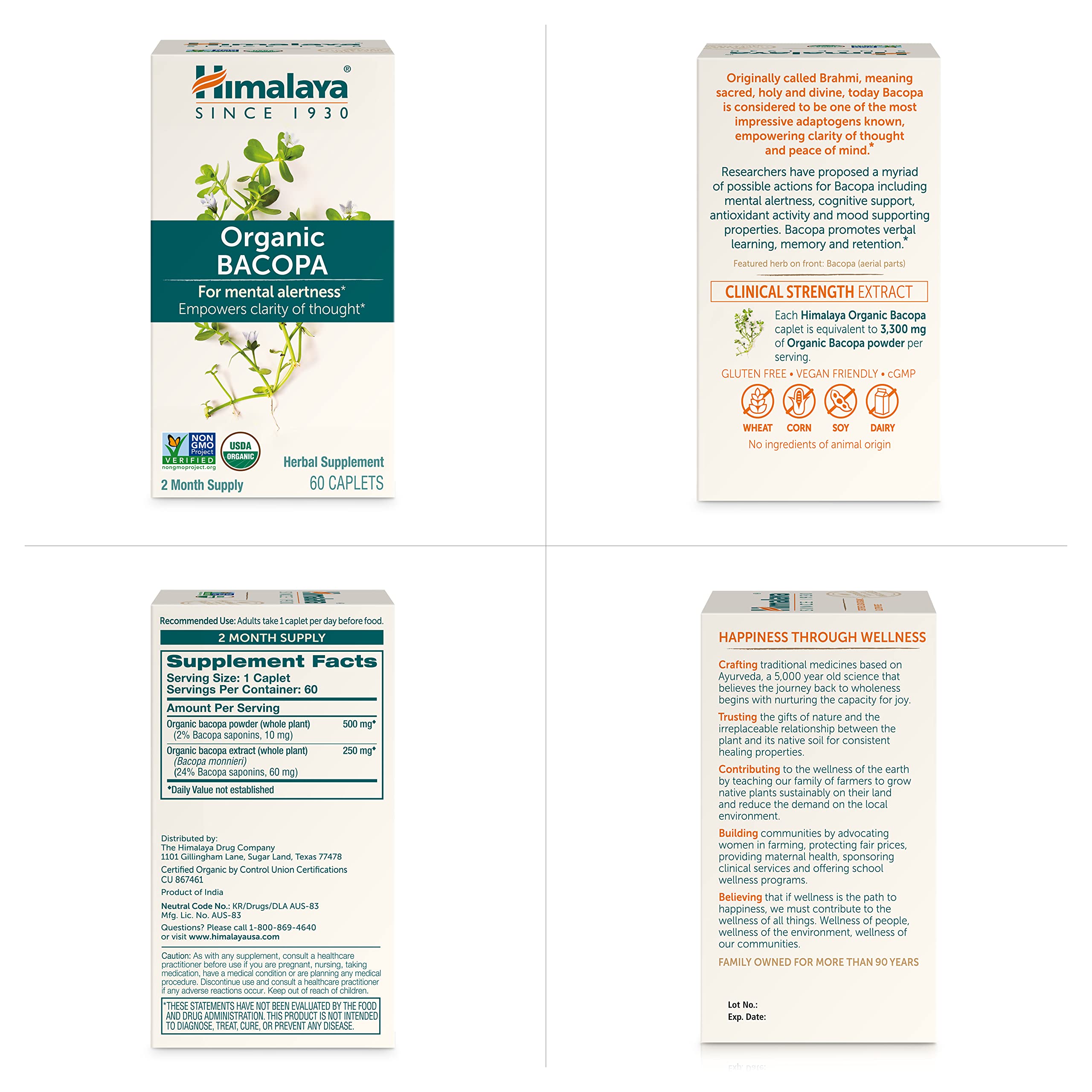 Himalaya caja abierta mostrando caplets y presentación segura