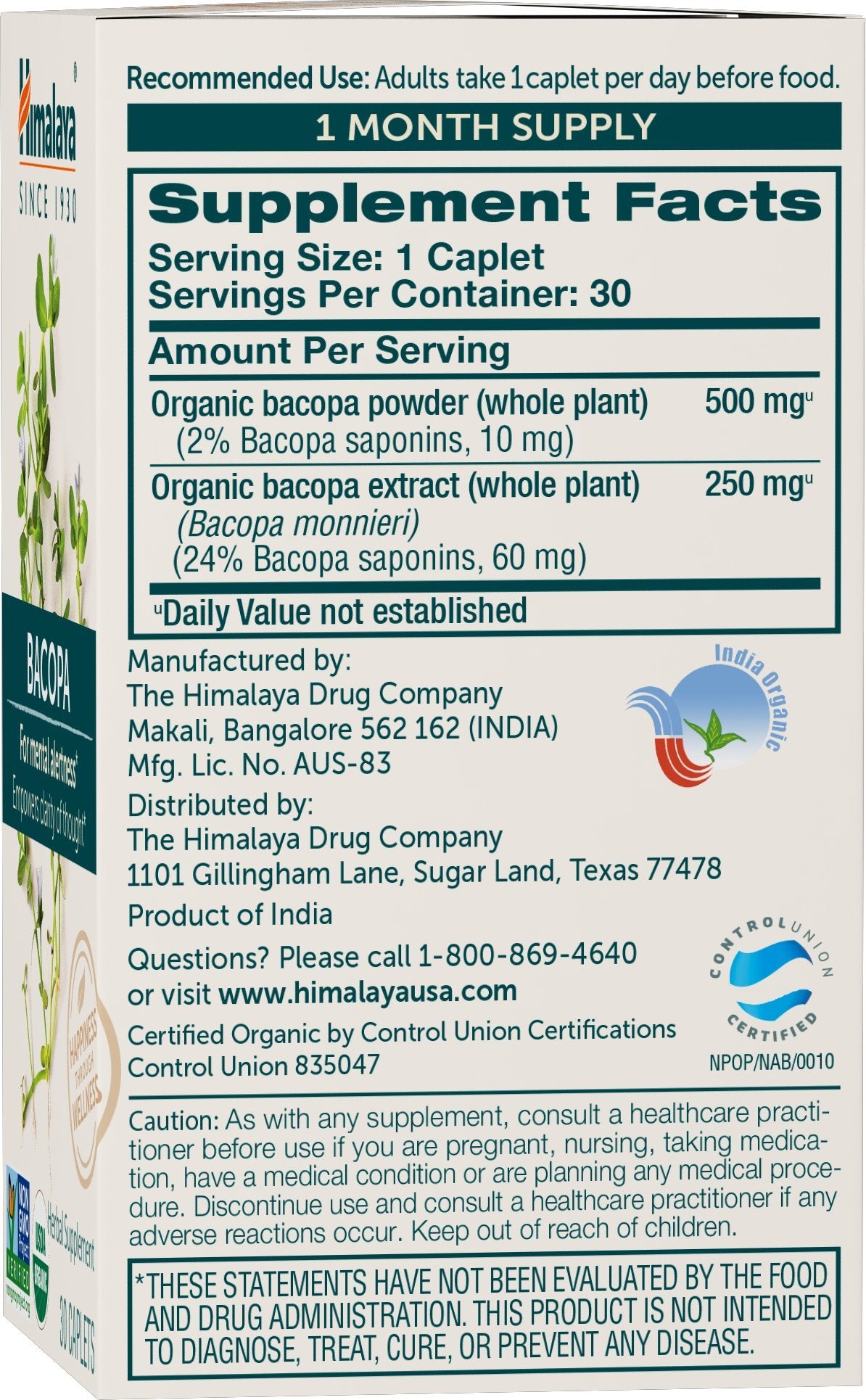 Himalaya caplet en mano ilustra dose conveniente y apta para veganos