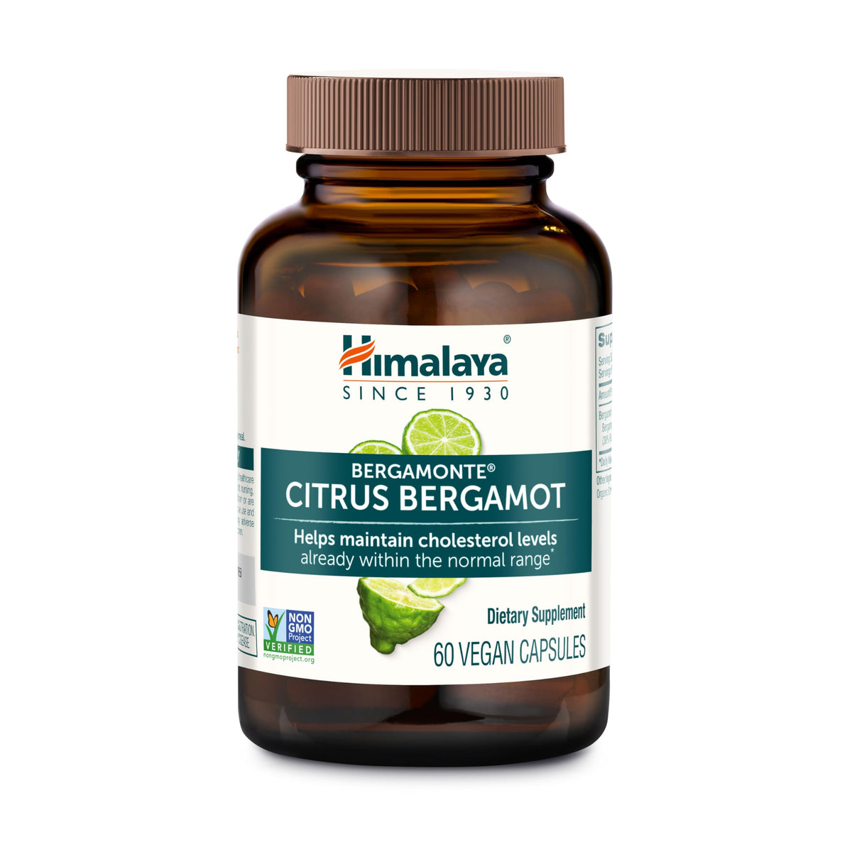 Himalaya frasco frontal mostrando 60 cápsulas y beneficios veganos