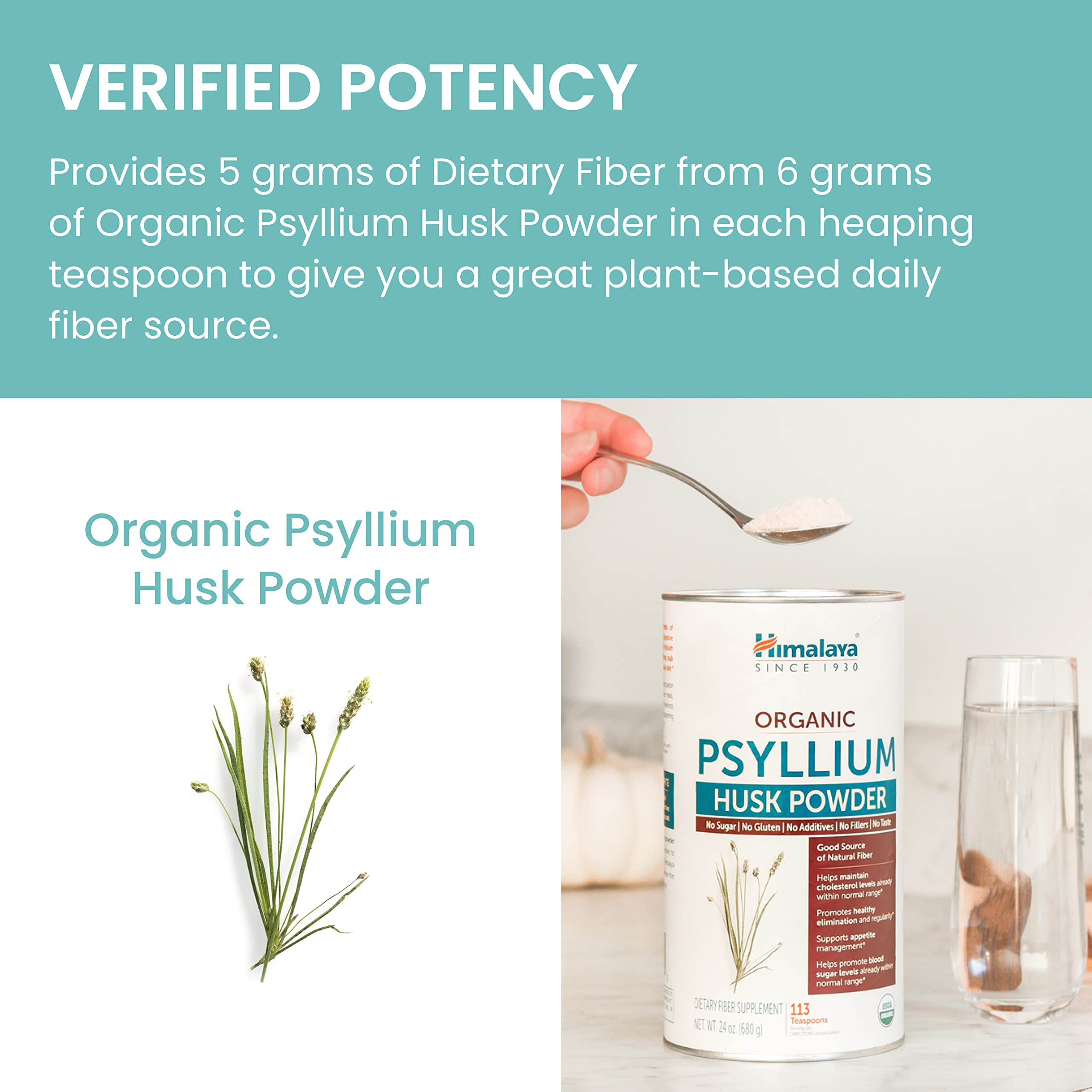 Himalaya etiqueta de ingredientes mostrando pureza y certificación Non‑GMO