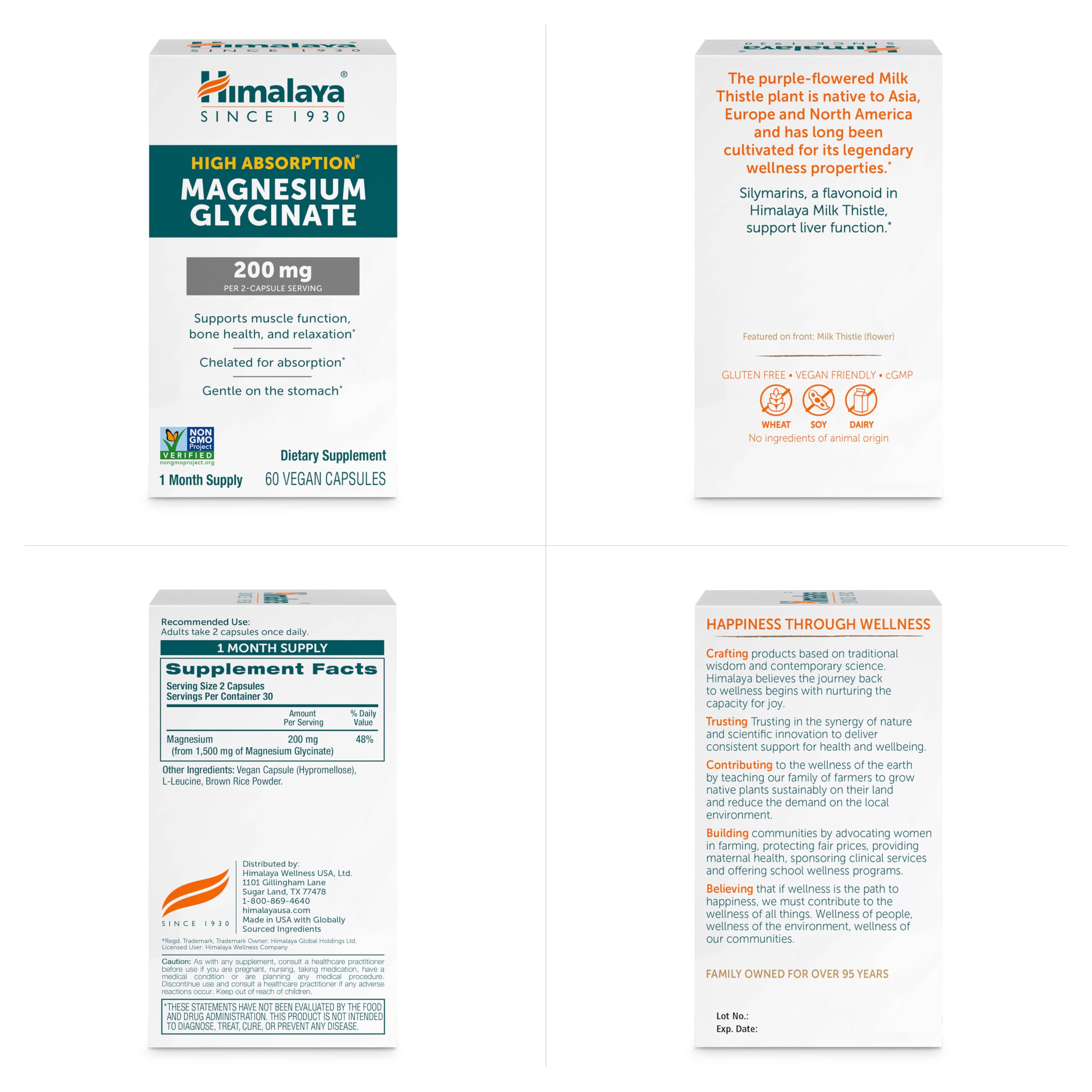 Himalaya frasco abierto con cápsulas sobre superficie para uso diario
