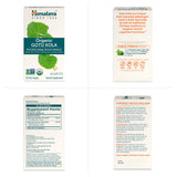 Himalaya frasco con iconos de ingredientes orgánicos y beneficios claros