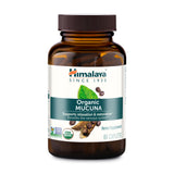Himalaya frasco delantero mostrando etiqueta orgánica y beneficios