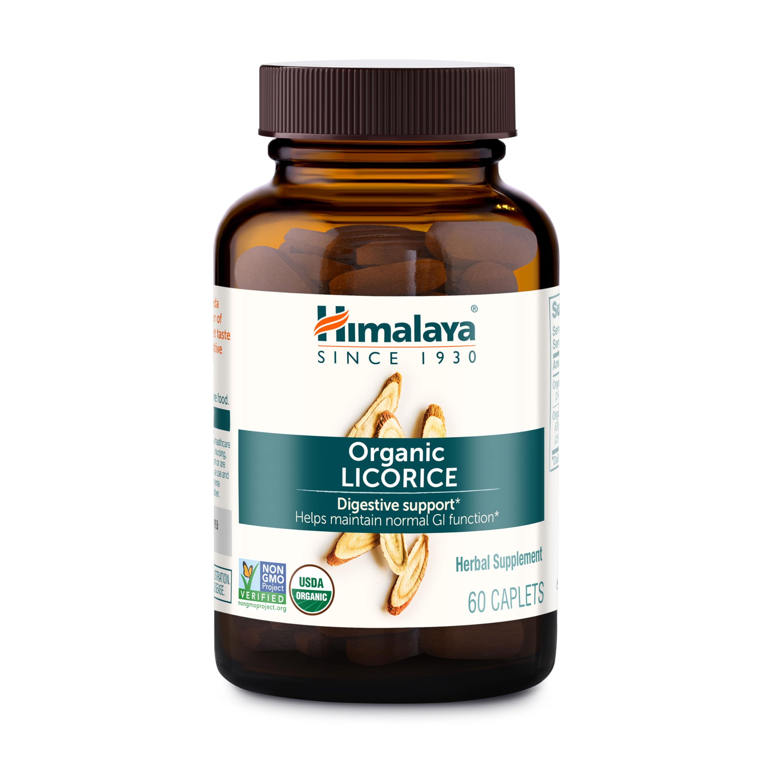 Himalaya envase frontal mostrando capacidad de 60 días y beneficios orgánicos