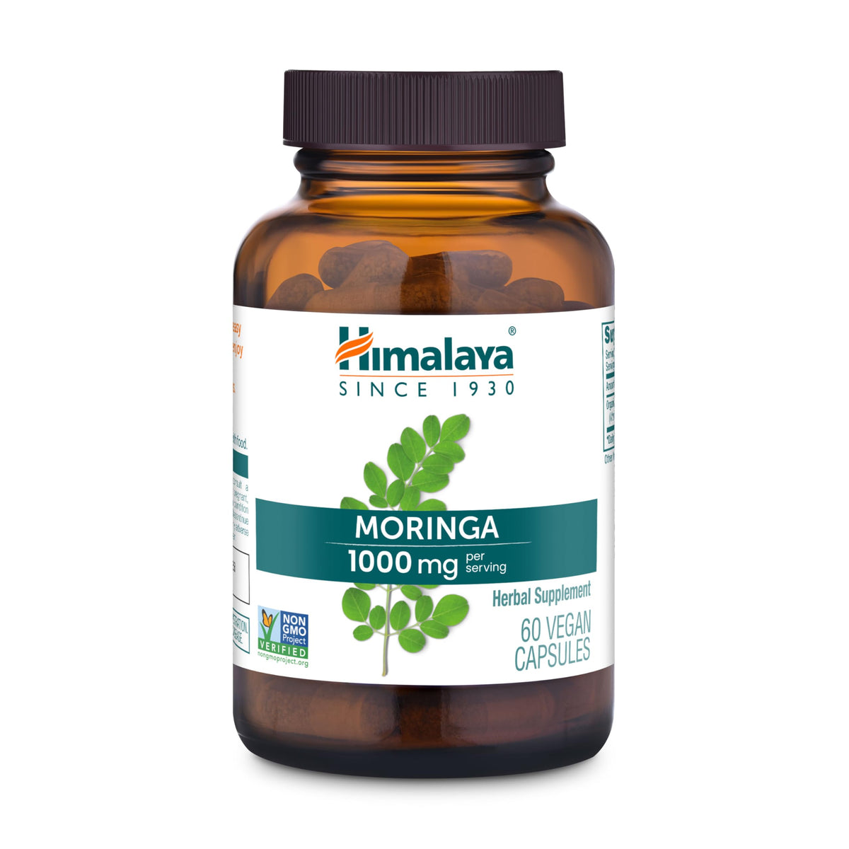 Himalaya envase frontal mostrando 60 cápsulas y beneficio de simplicidad
