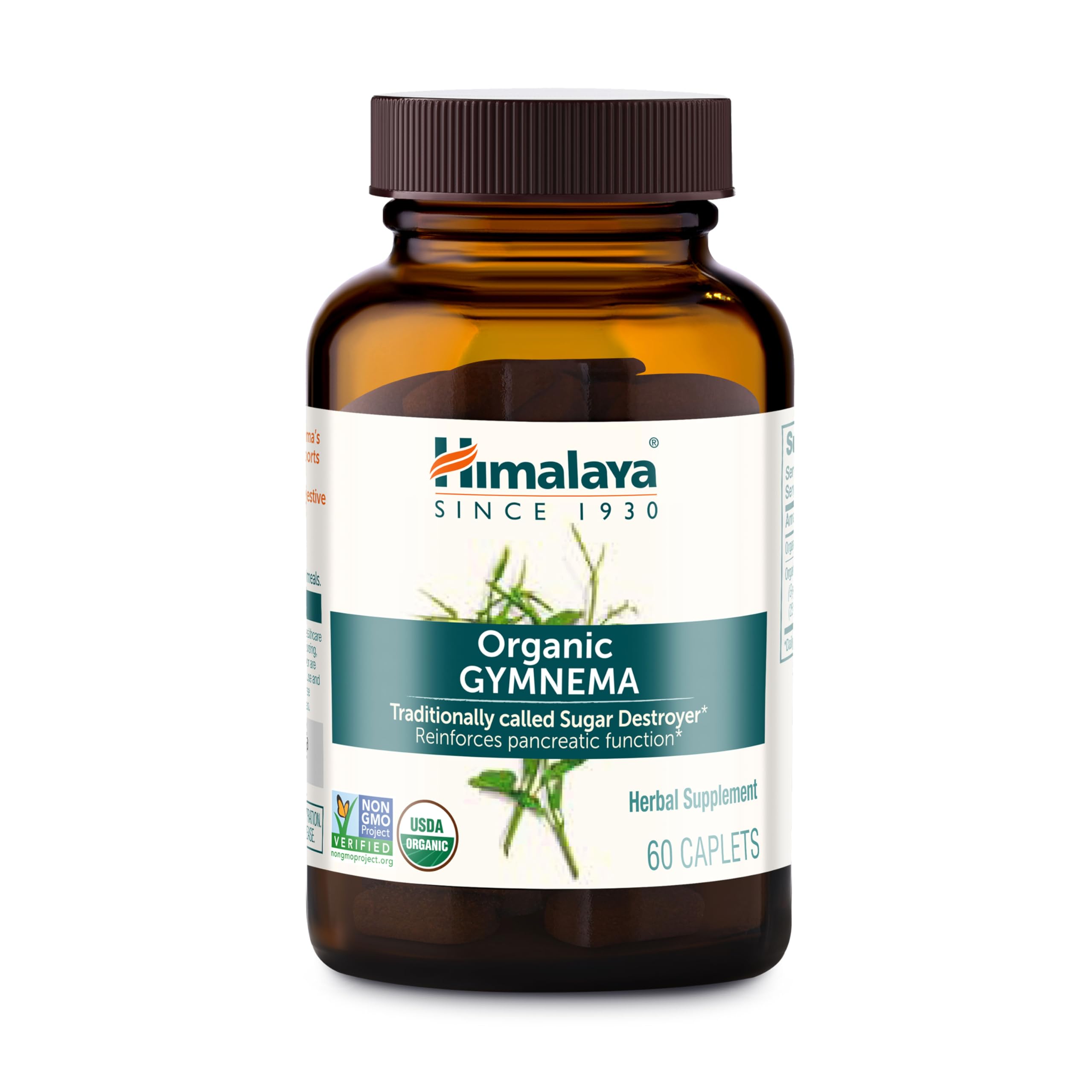 Himalaya envase frontal de Gymnema Sylvestre mostrando diseño y cantidad
