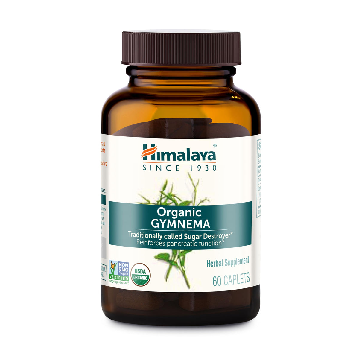Himalaya envase frontal de Gymnema Sylvestre mostrando diseño y cantidad