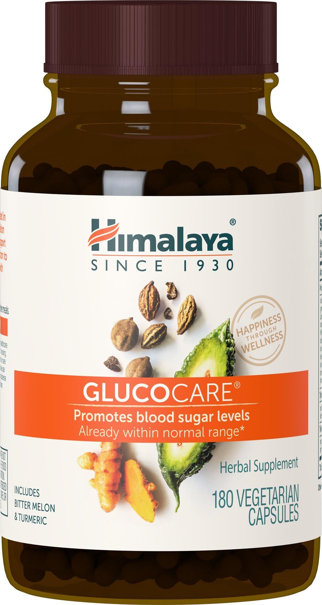 Himalaya GlucoCare frente del empaque mostrando información y beneficio diario