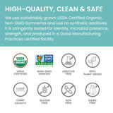Himalaya etiqueta de ingredientes destacando extractos y sin aditivos