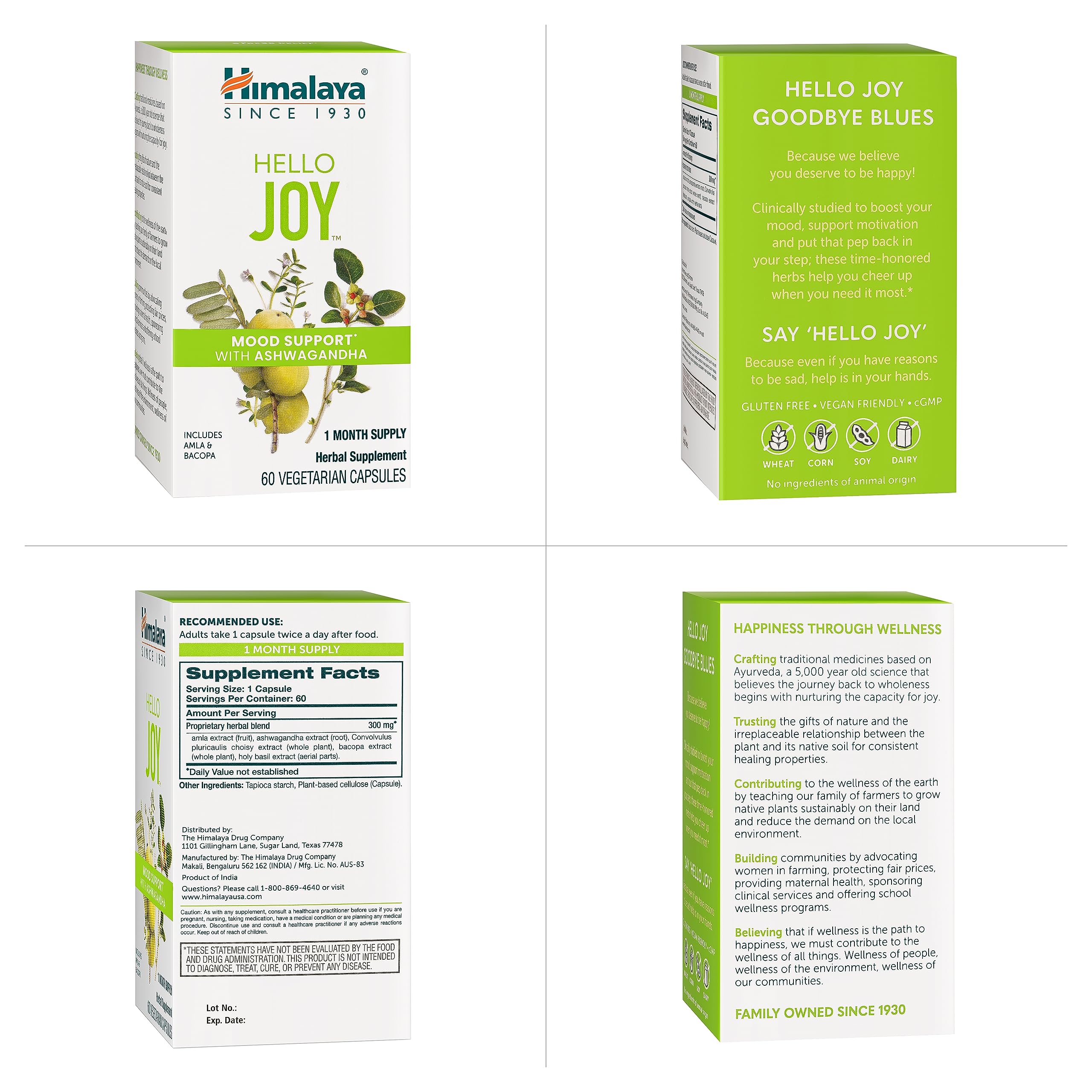 Himalaya Hello Joy ambiente lifestyle con sonrisa que sugiere ánimo equilibrado