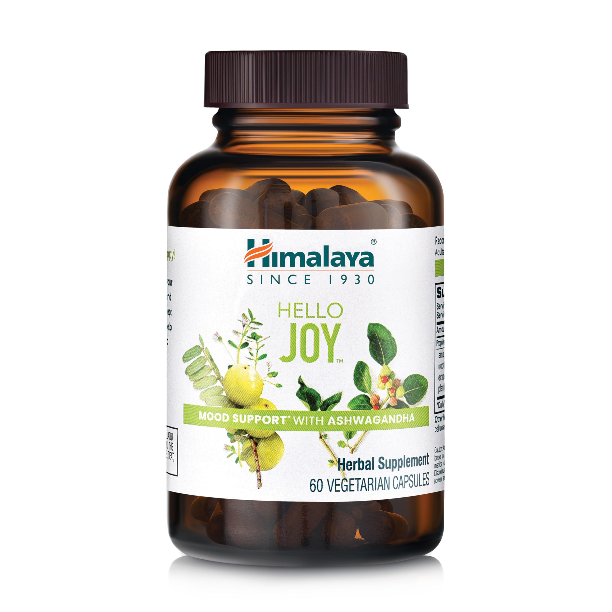 Himalaya Hello Joy vista frontal del envase que muestra el diseño y beneficio