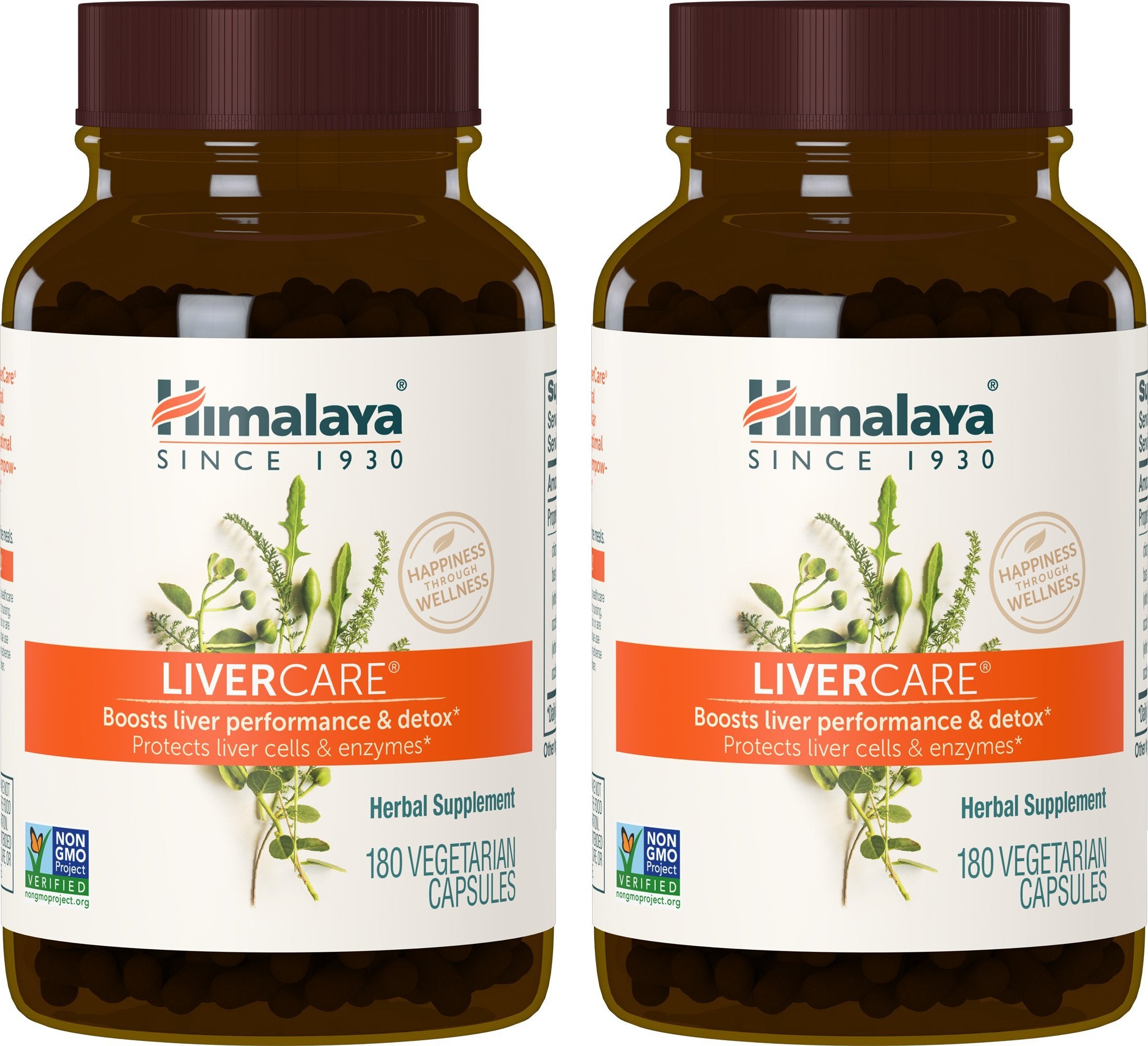 Himalaya LiverCare vista frontal del envase mostrando diseño y cantidad, para fácil identificación