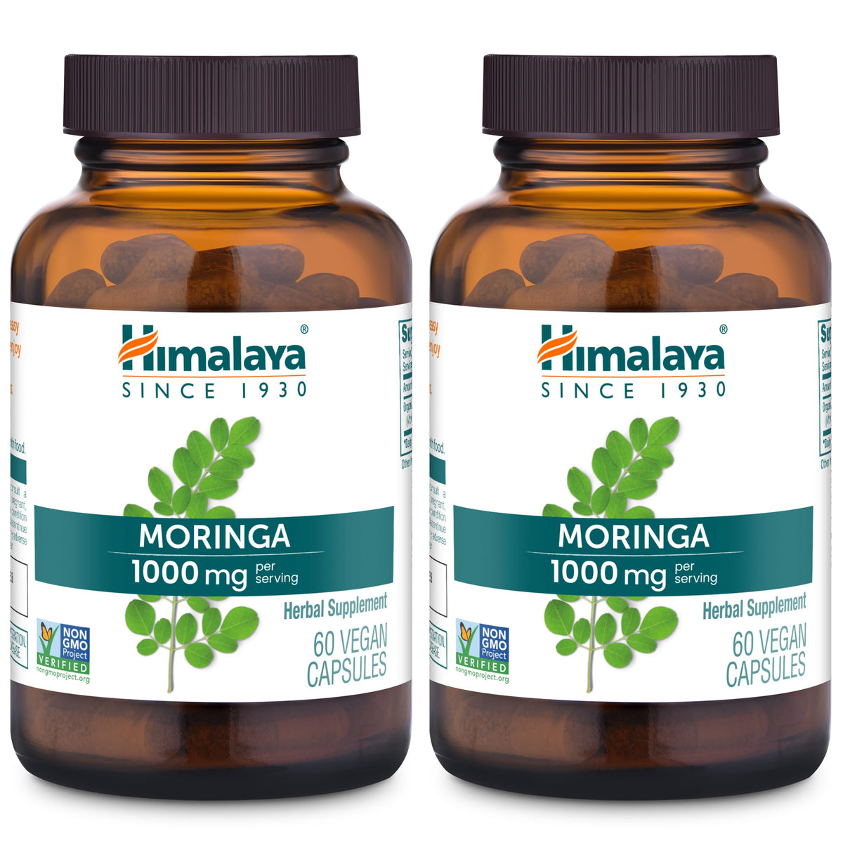 Himalaya envase frontal mostrando cápsulas y beneficios orgánicos