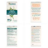 Himalaya frasco abierto con 60 caplets visible para duración del suministro