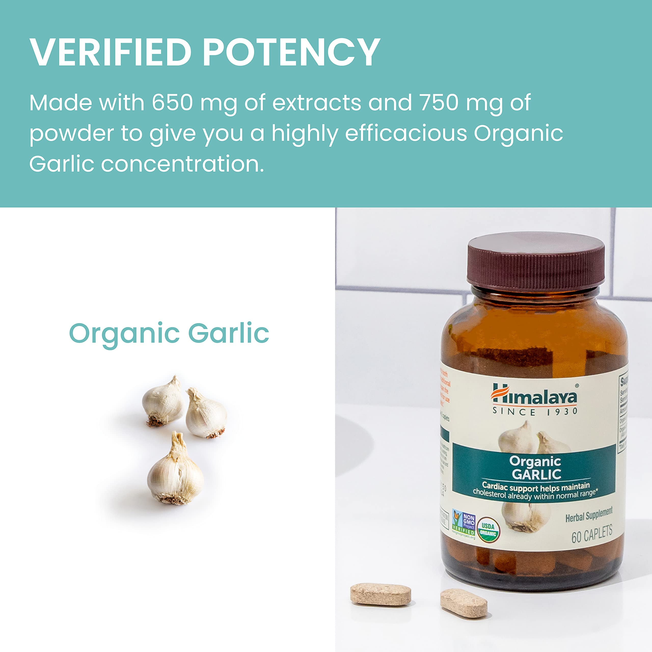 envase Himalaya Organic Garlic en cocina, sugiriendo integración en rutina diaria