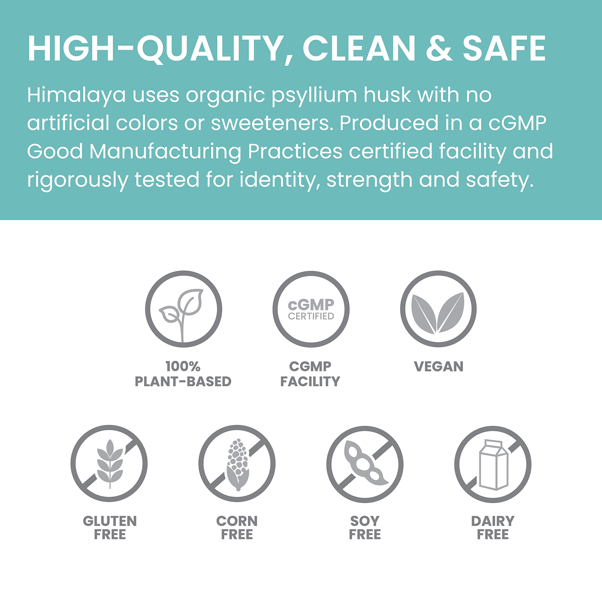 Himalaya etiqueta con ingredientes limpios y certificados