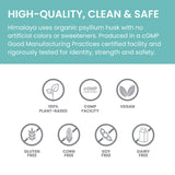 Himalaya etiqueta con ingredientes limpios y certificados