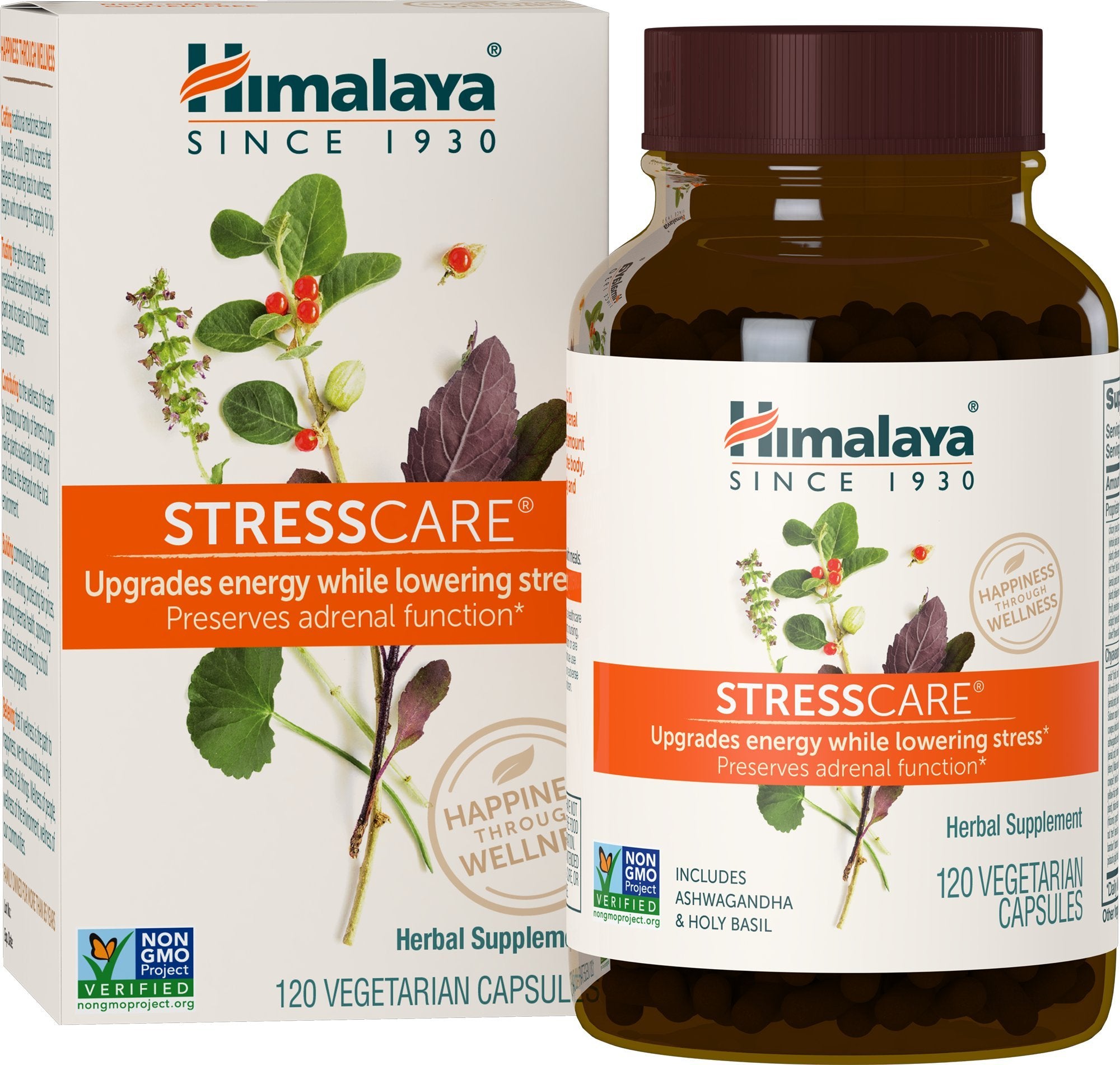 Himalaya StressCare cápsulas detalle de textura y apariencia natural