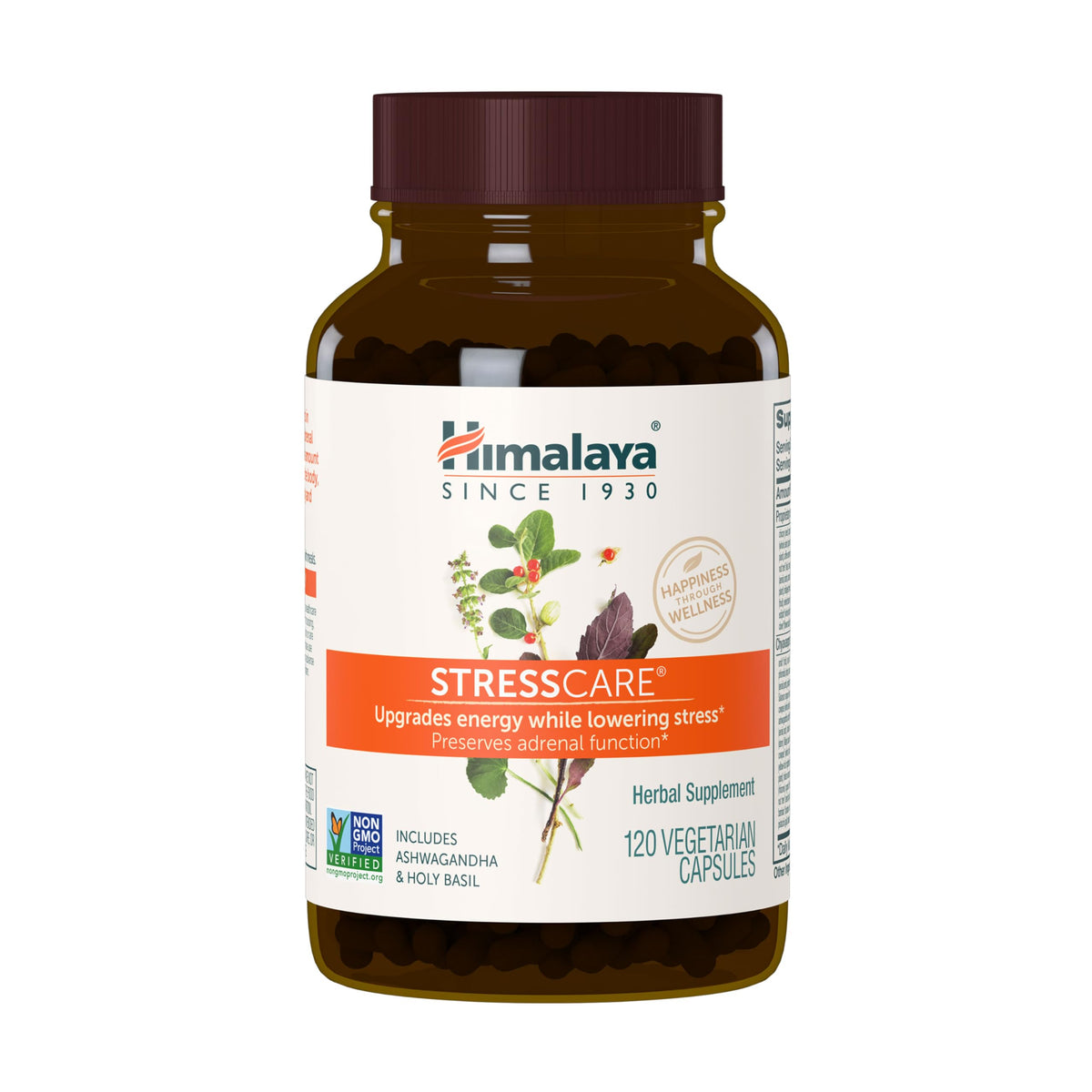 Himalaya StressCare frente del envase mostrando etiqueta y beneficios