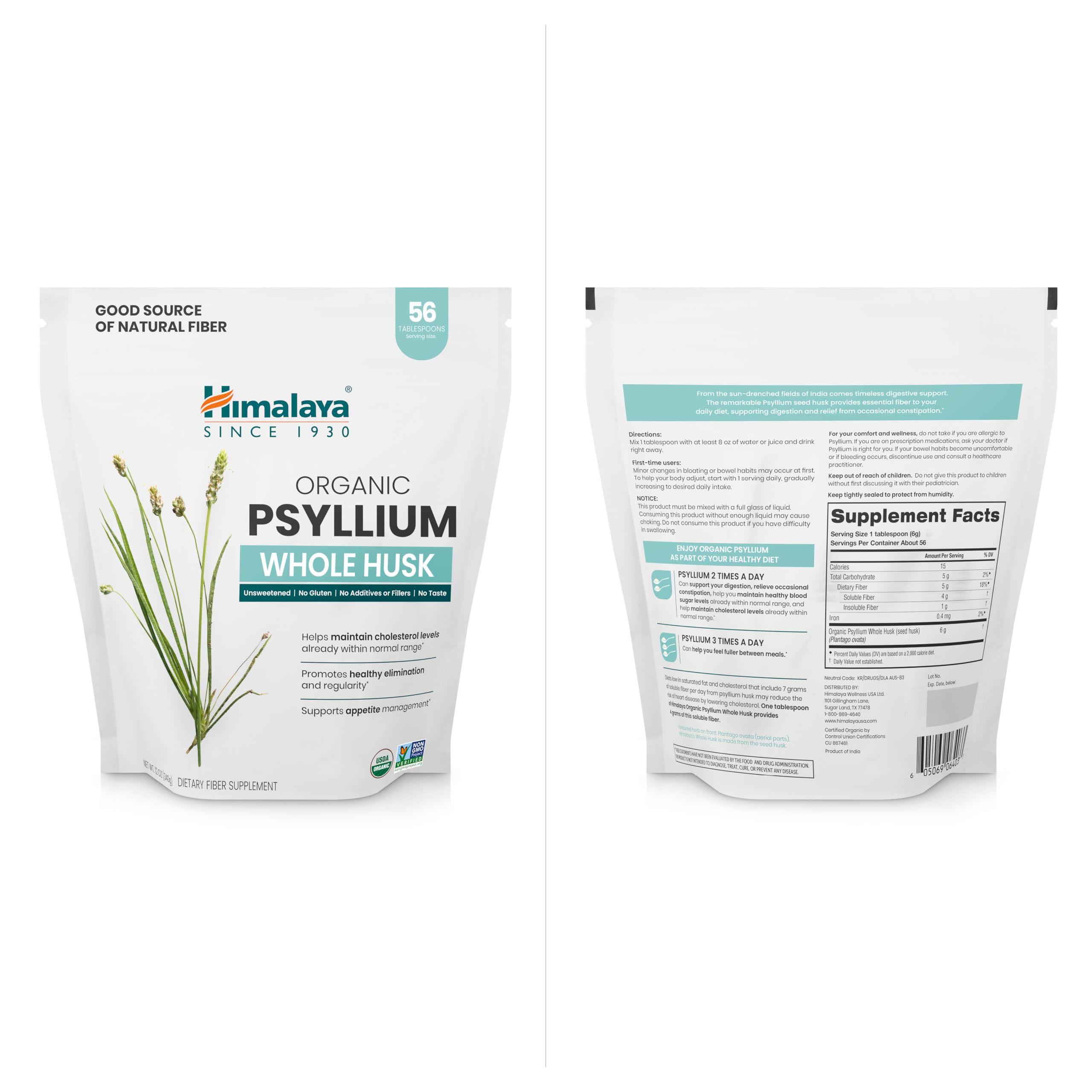 Himalaya envase junto a una mano para comparar tamaño y cantidad