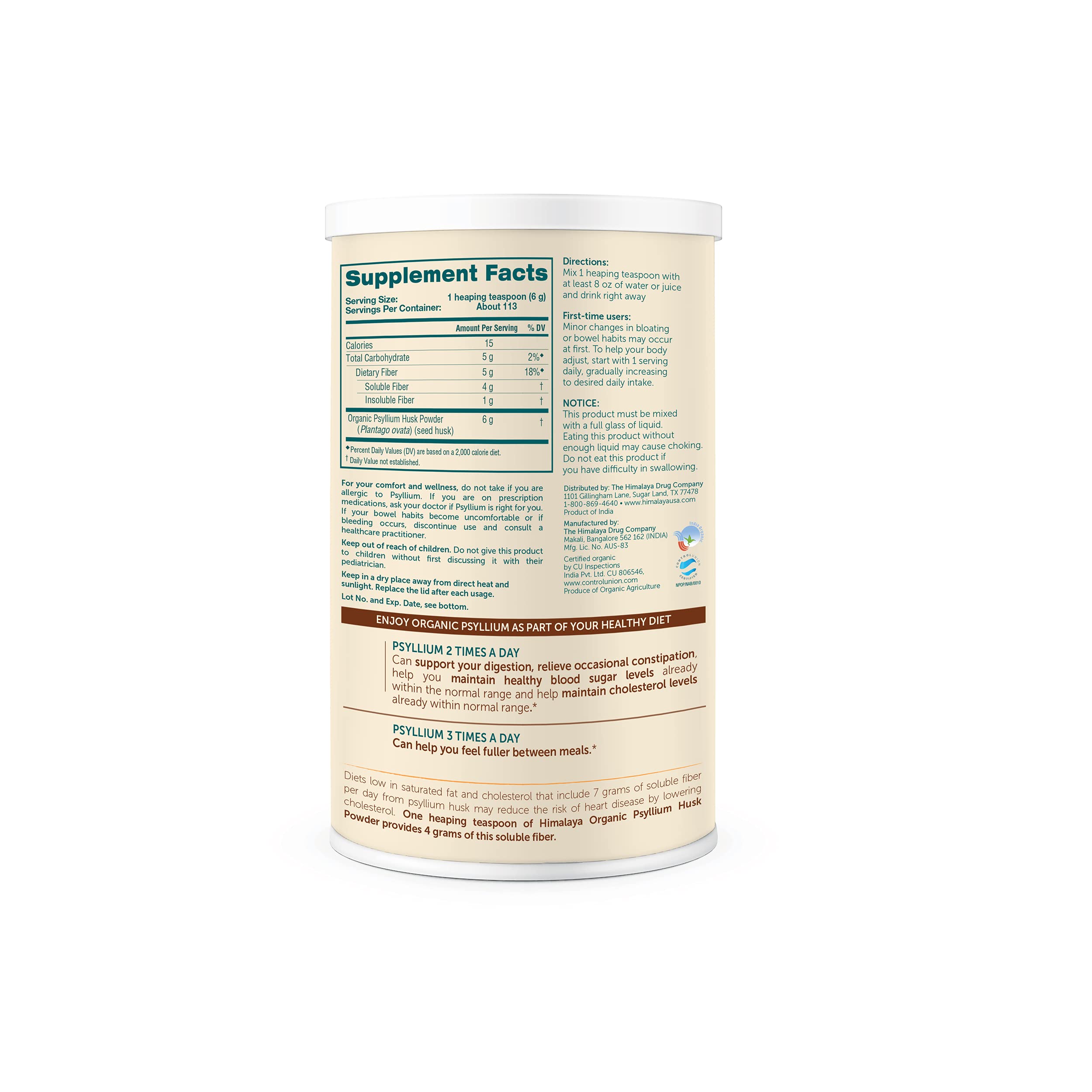 Himalaya textura del polvo de psyllium fina para mezcla rápida y homogénea