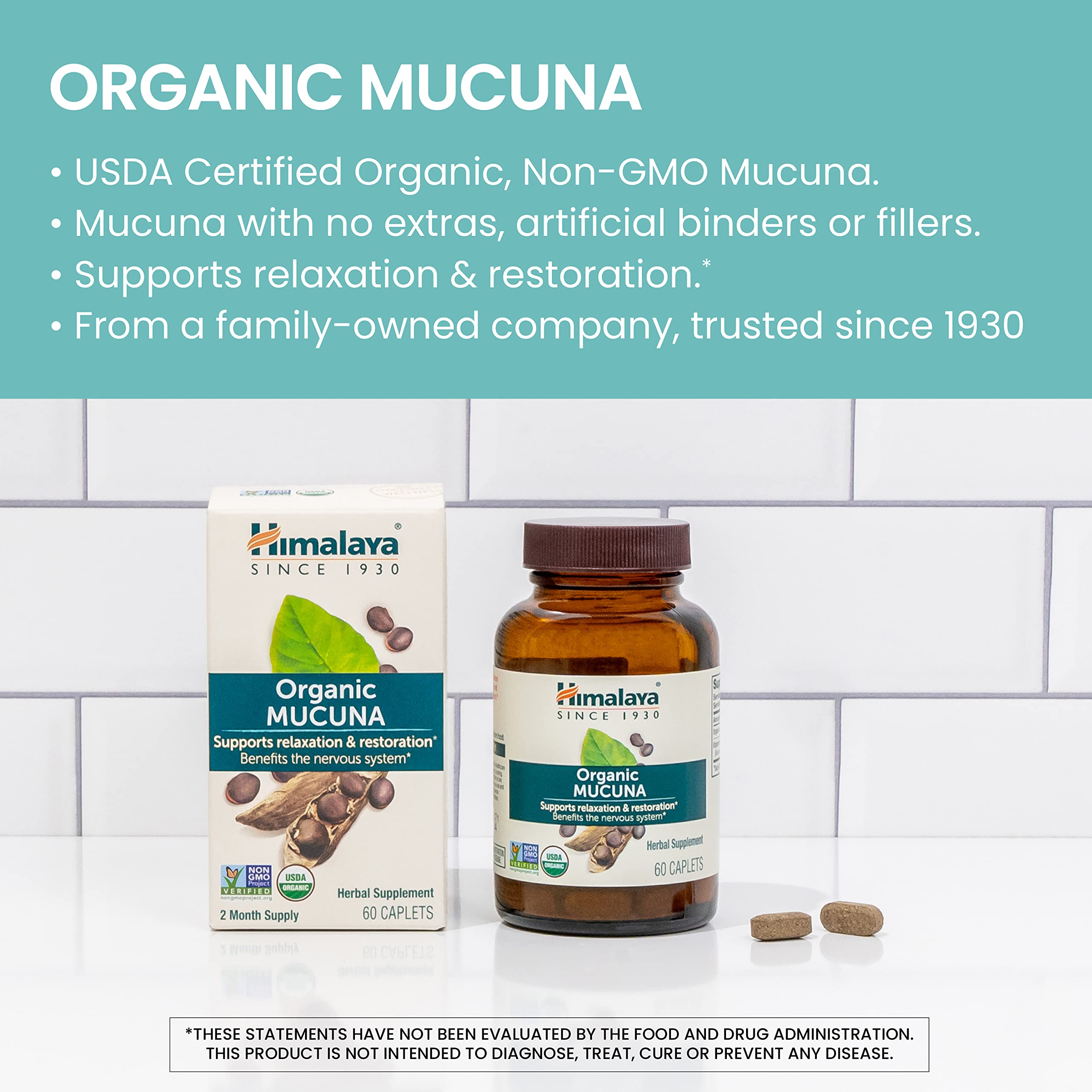 Himalaya polvo de mucuna mostrando textura y origen vegetal
