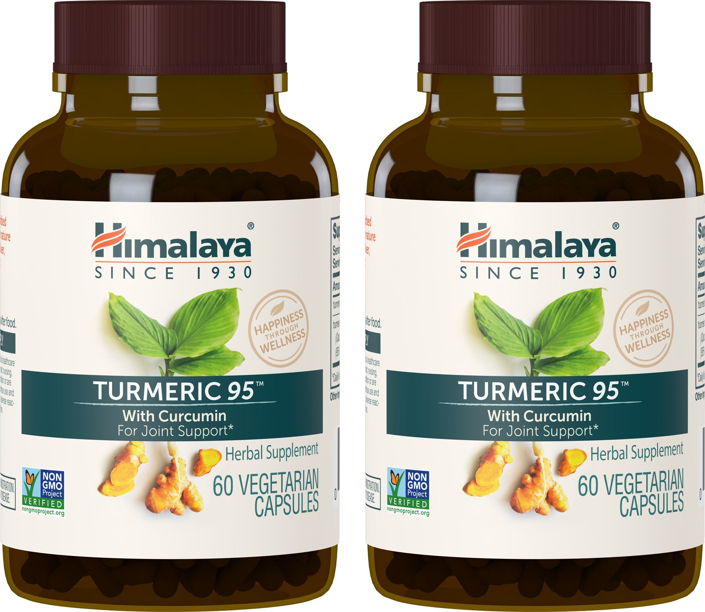Himalaya Turmeric 95 frontal del envase mostrando etiqueta y beneficios