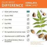 Himalaya VeinCare bote abierto con 60 cápsulas, beneficio: suministro mensual