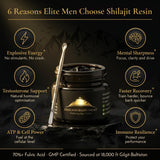 Himalayan Shilajit textura de resina detalle para dosificación precisa