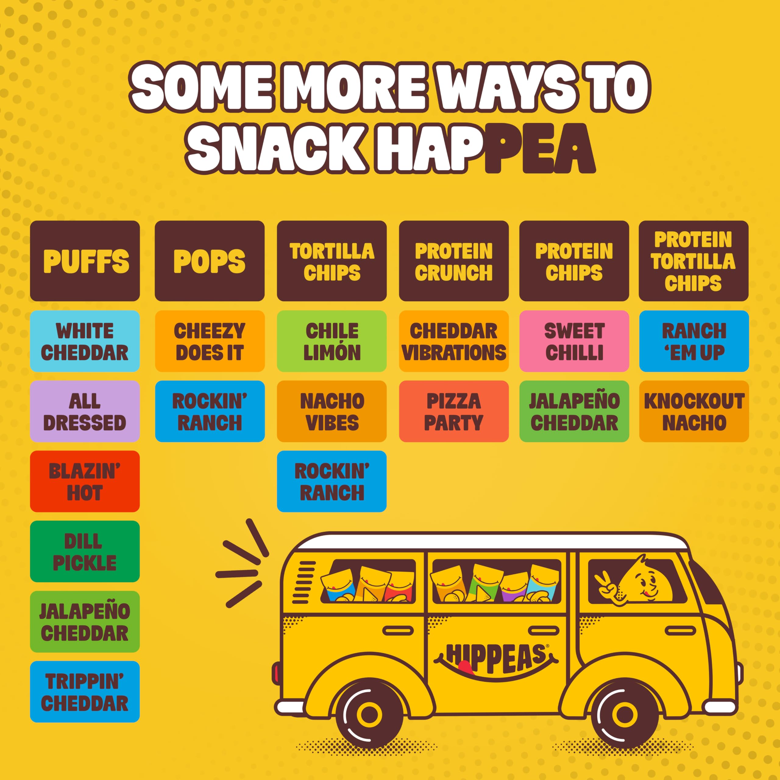 HIPPEAS chips en tabla de aperitivos para reuniones