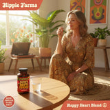 Hippie Farms ingredientes dispuestos: remolacha, uva y ginseng