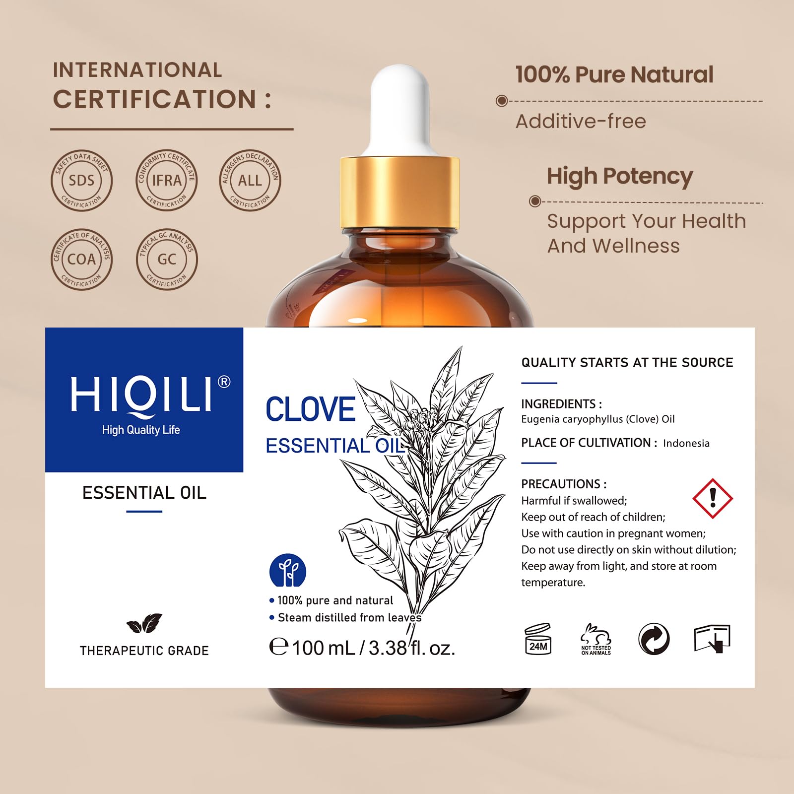 HIQILI aceite incorporado en jabón artesanal con acabado natural