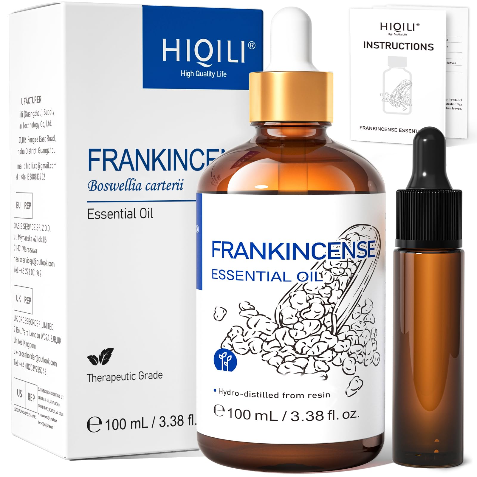 HIQILI frasco frontal ámbar con gotero, envío seguro