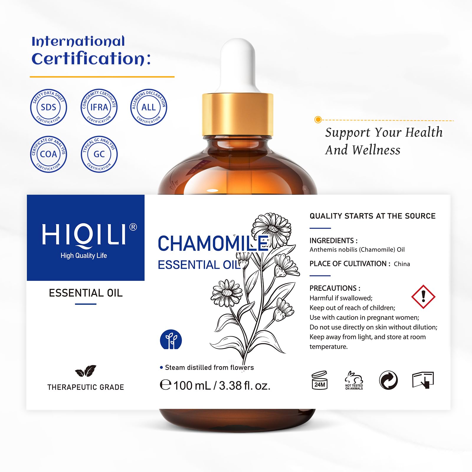HIQILI frasco 10ml en mano para comparar tamaño portátil