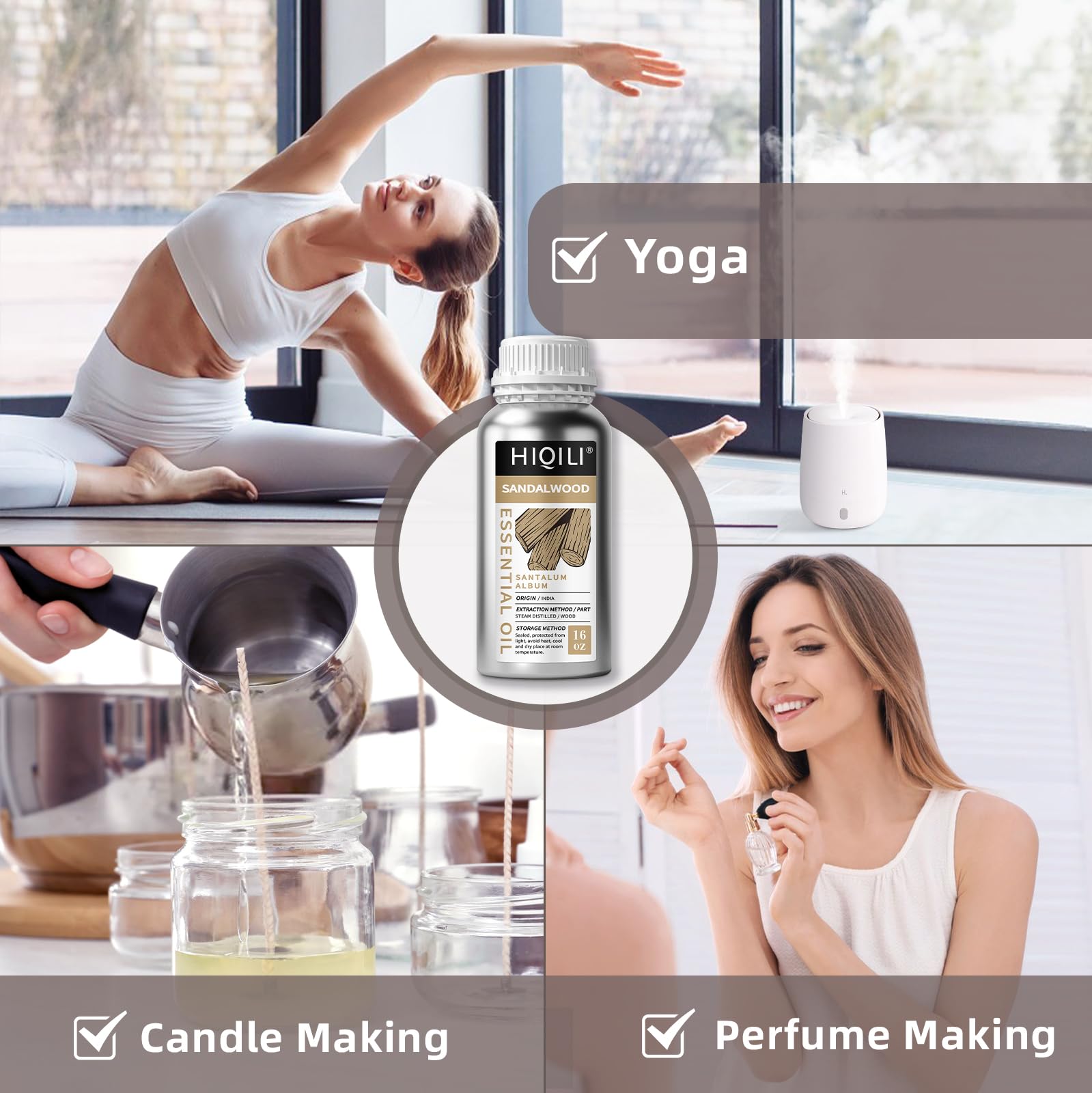 HIQILI aceite esencial en difusor creando ambiente relajante y estable