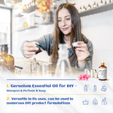 HIQILI aceite de geranio en difusor creando ambiente relajante