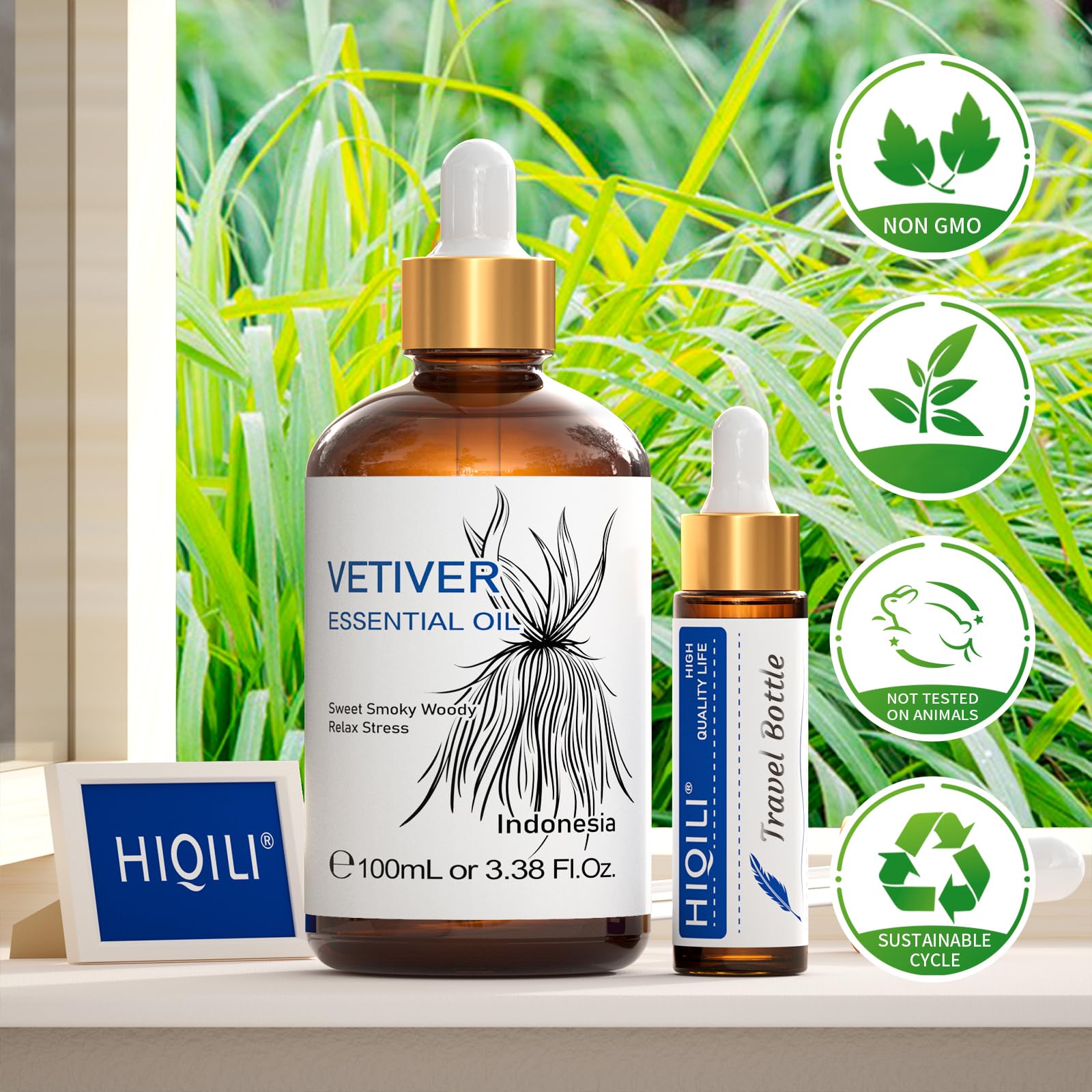 HIQILI vetiver en uso doméstico limpiando y perfumando ropa