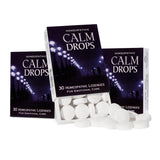 Historical Remedies envase frontal de Calm Drops mostrando diseño y sabor vainilla orgánica, beneficio conveniencia