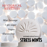 Historical Remedies primer plano de una pastilla mostrando textura y pureza