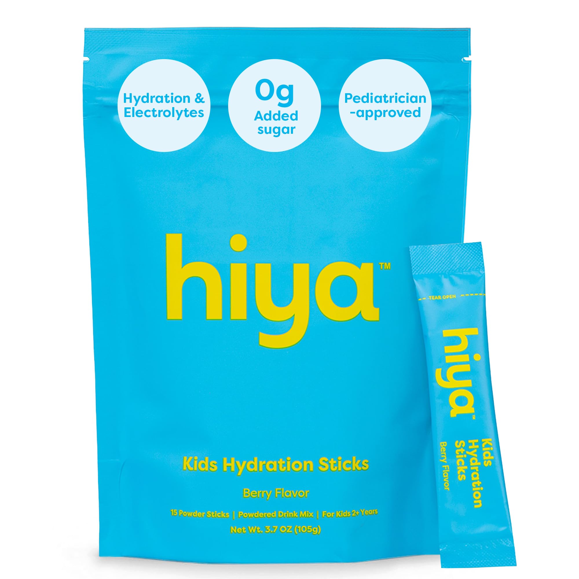 HIYA empaque frontal mostrando sobres y marca, facilita elección rápida