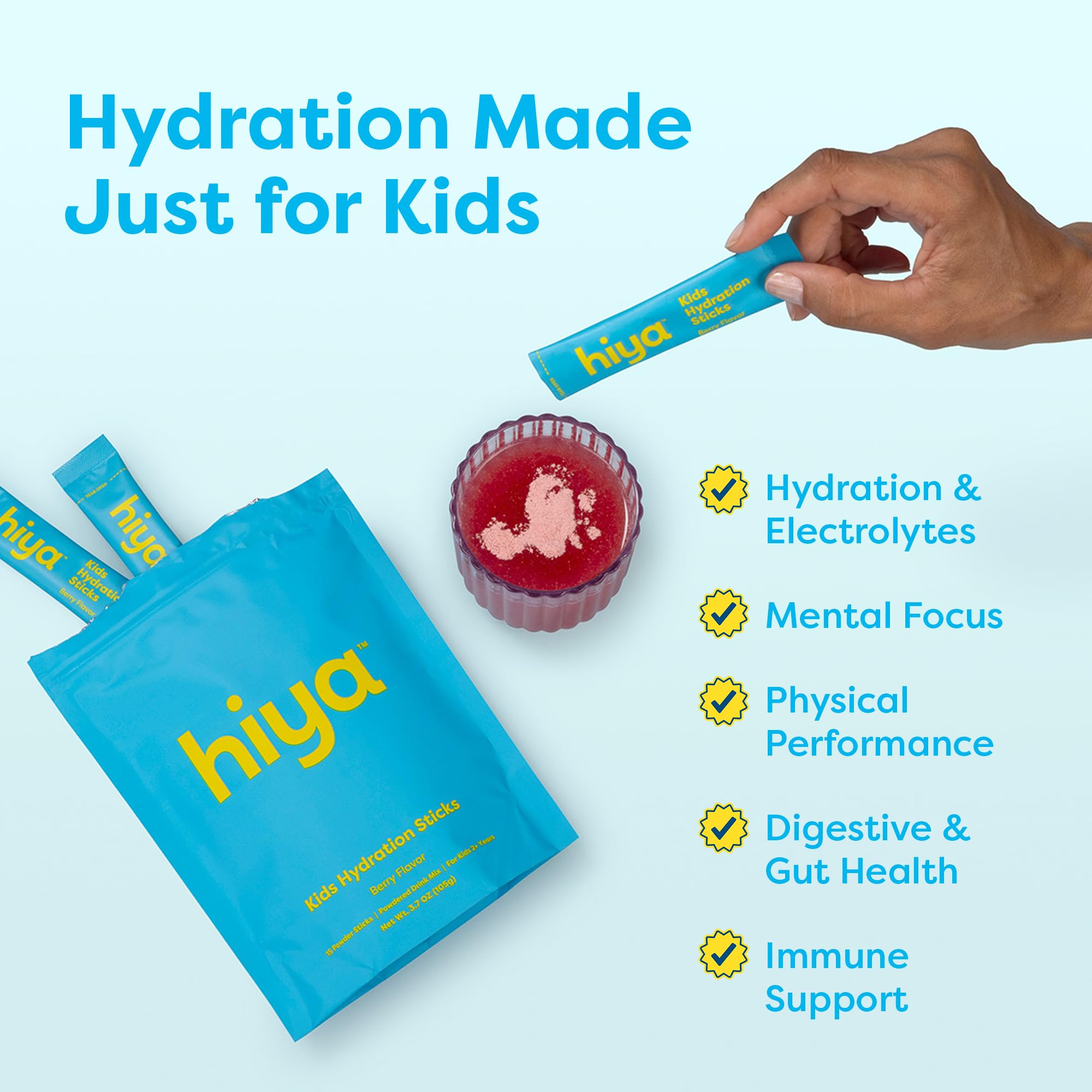 HIYA stick individual suelto listo para mezclar, práctico para viajes