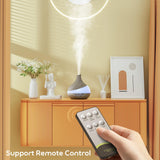 HJTHJT difusor en uso en salón creando ambiente relajante y humidificación beneficiosa