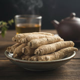 HLX textura cercana de raíz de ginseng mostrando calidad y densidad