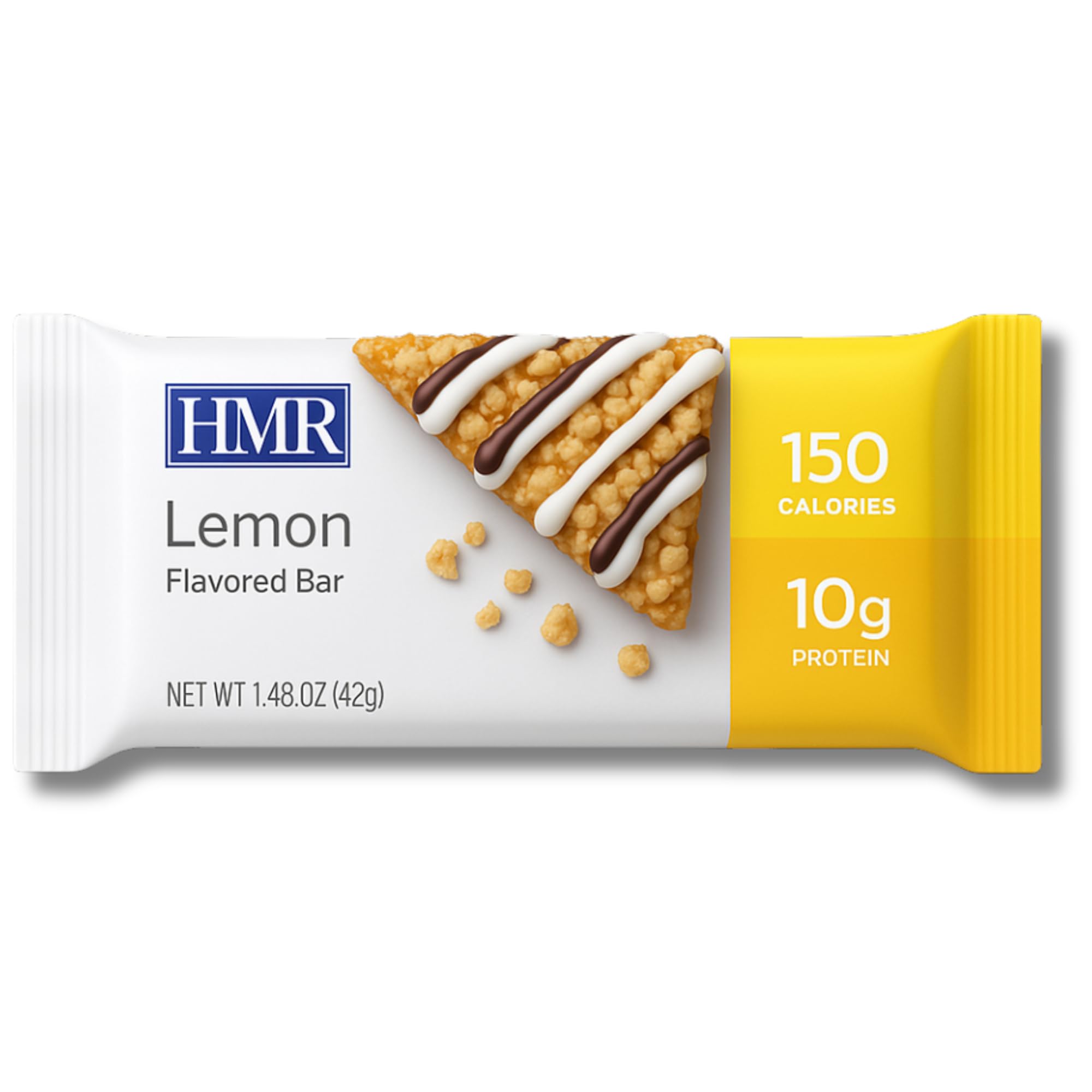 Corte de HMR bar mostrando textura masticable y proteína visible para saciedad