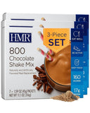 HMR envase frontal chocolate mostrando porciones y diseño práctico