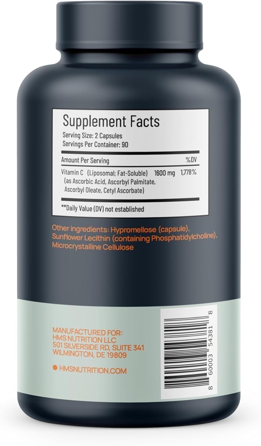 HMS Nutrition cápsulas sobre superficie en ambiente cotidiano para uso diario