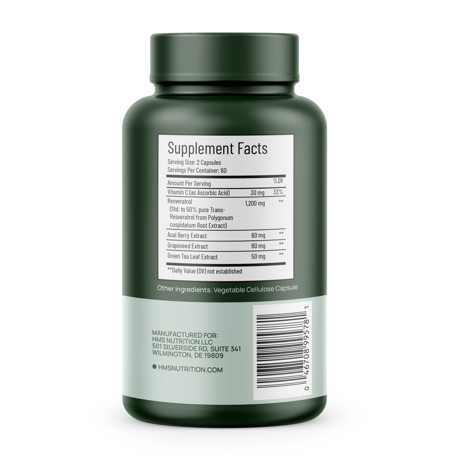 Cápsulas HMS Nutrition en mano para comparar tamaño y facilidad de ingestión