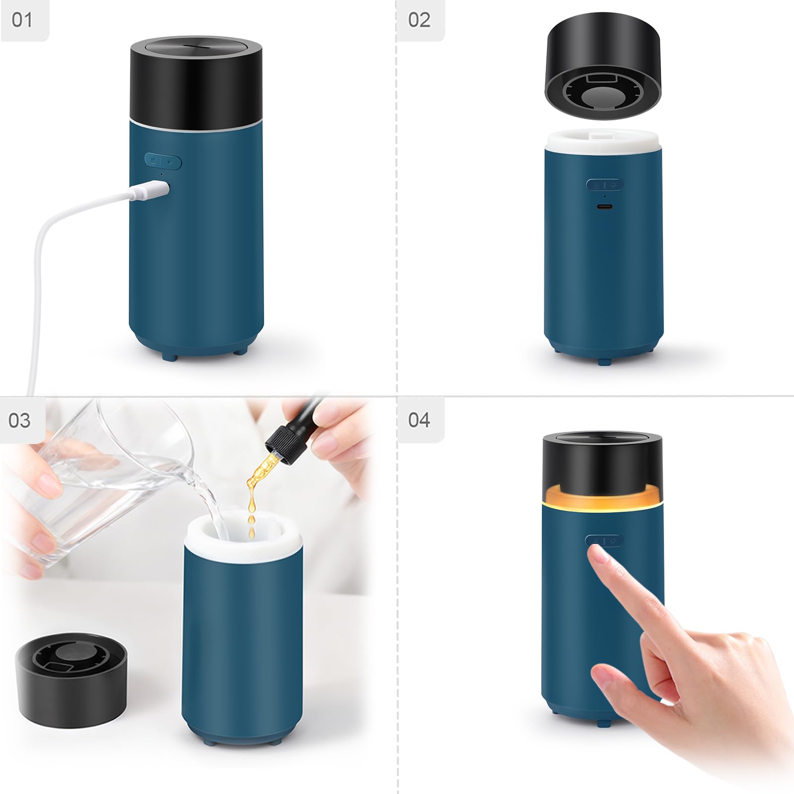 HODEMI contenido de la caja con cable USB-C y manual incluido