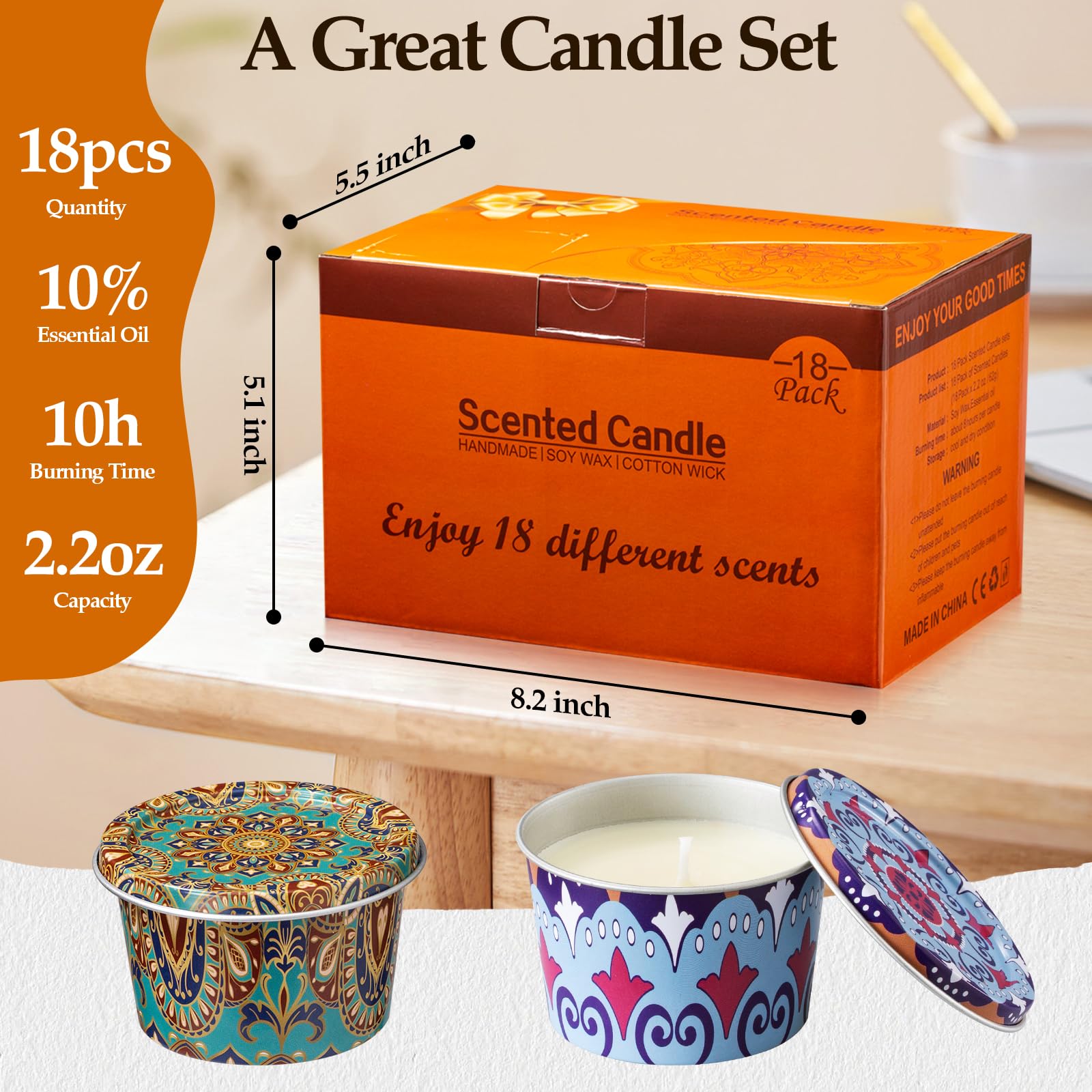 HOFOGOTOWIN vela encendida creando ambiente relajante y aroma agradable