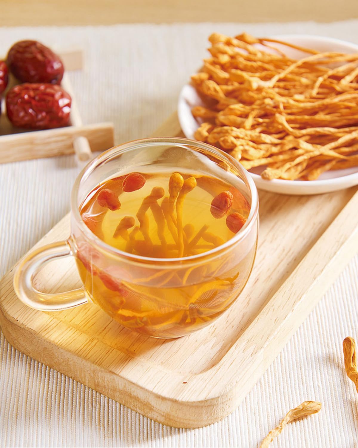 HOLFLYING setas Cordyceps en cocina con otros ingredientes, uso versátil